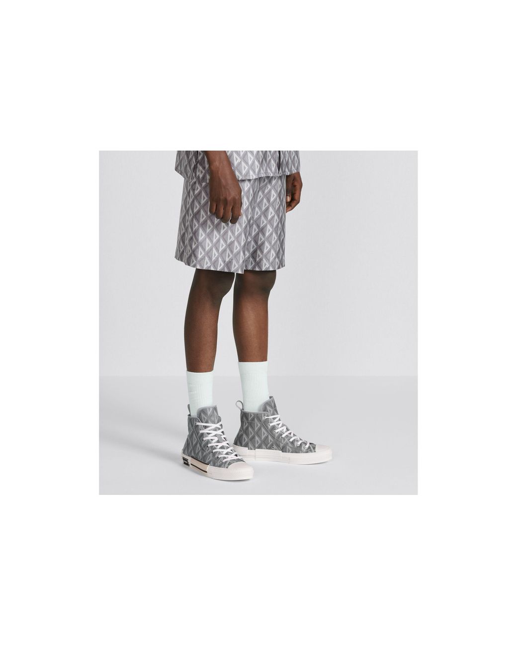 Dior Gray Cd Diamond Bermuda Shorts for men