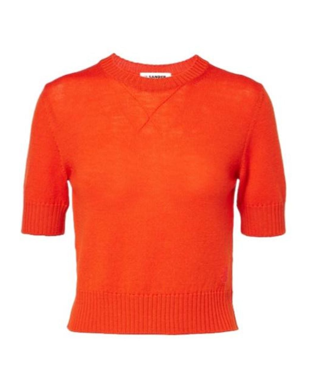 Jil Sander Orange Virgin Wool Top