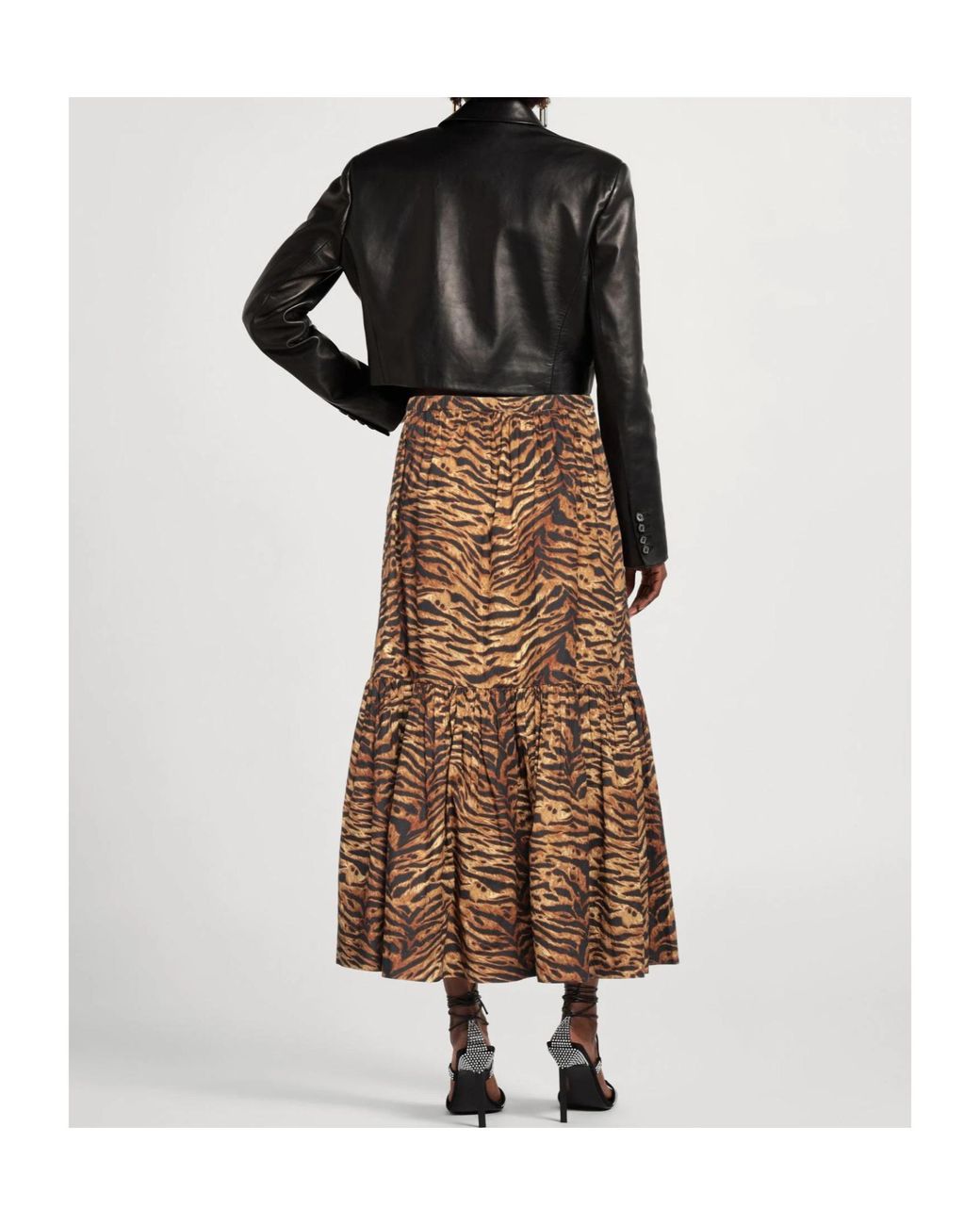Ganni Brown Elastic Waist Skirt