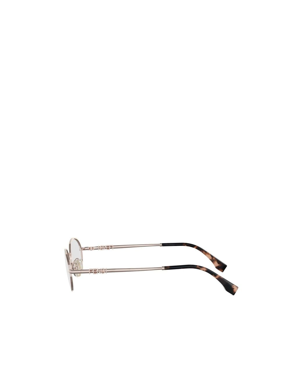 Fendi White Eyewear Oval Frame Glasses