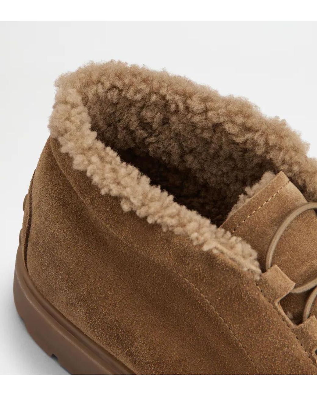 Tod's Brown Round-Toe Lace-Up Boots for men