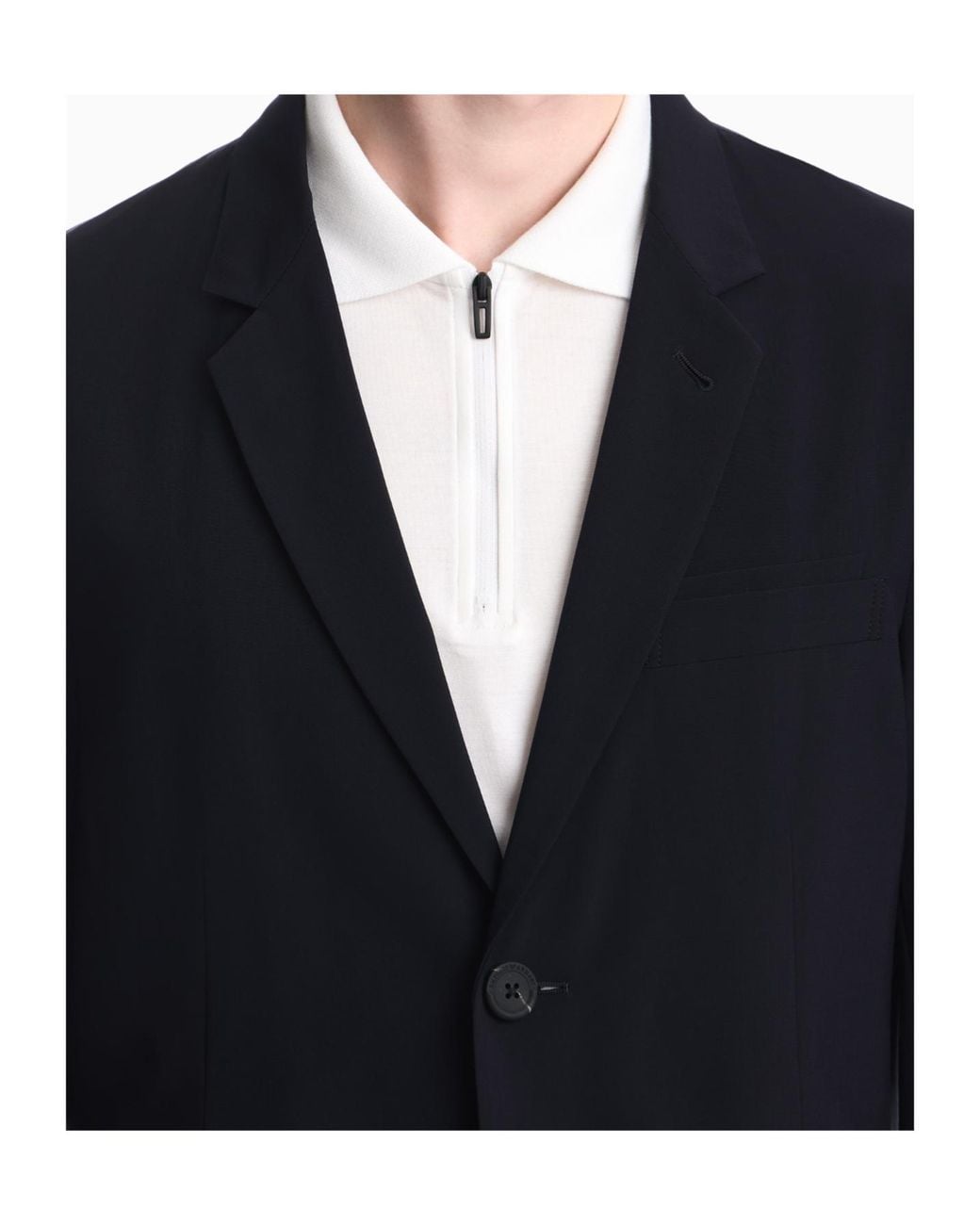 Emporio Armani Blue Single-Breasted Blazer for men