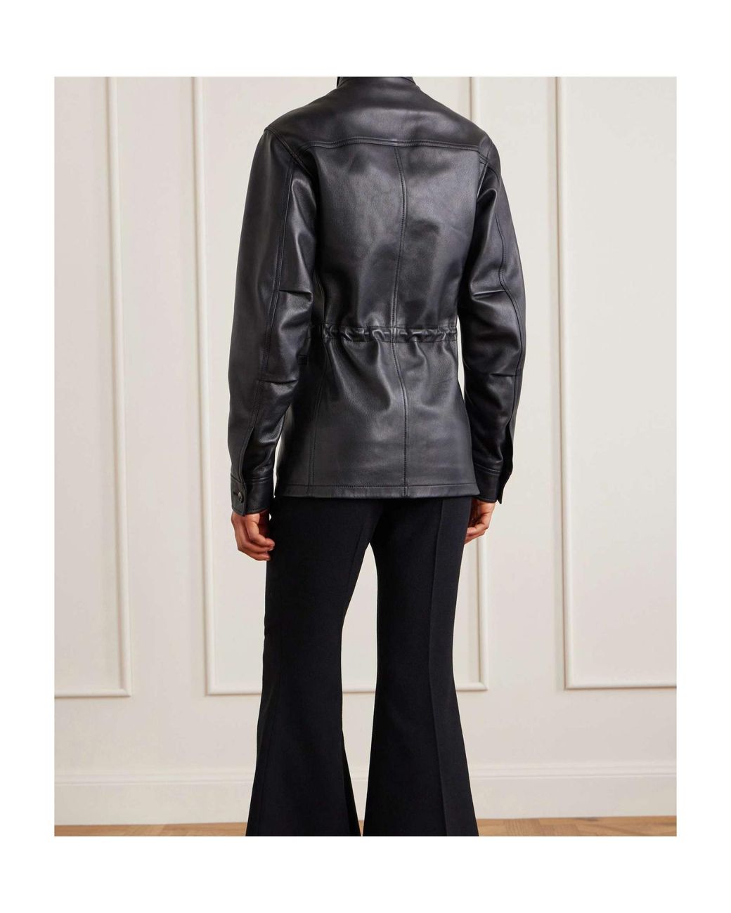 Gabriela Hearst Black Long-Sleeved Leather Jacket