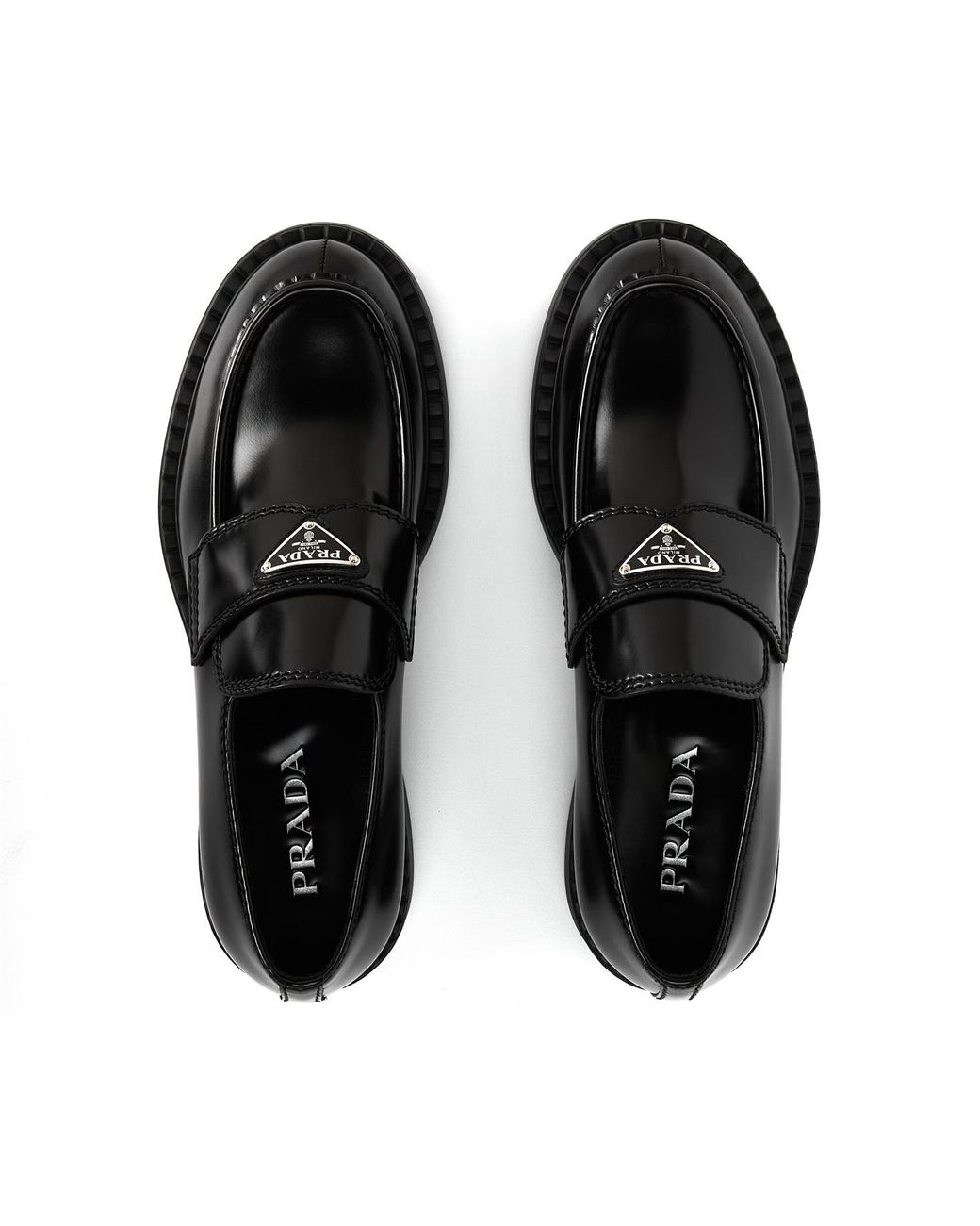 Prada Black Logo Loafers for men