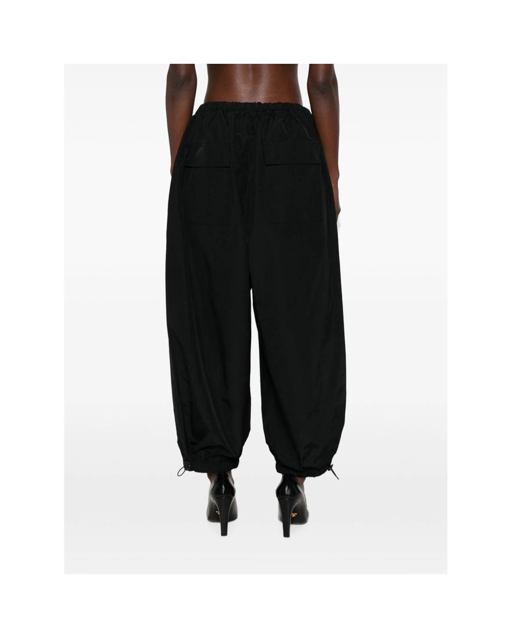 Entire studios Black Drawstring-Cuff Trousers