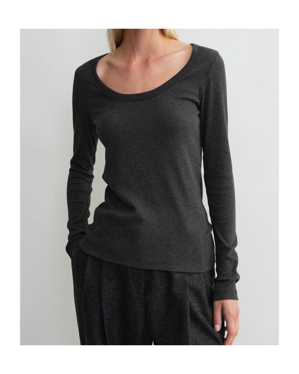 Totême  Black Totême Classic Long-Sleeve T-Shirt