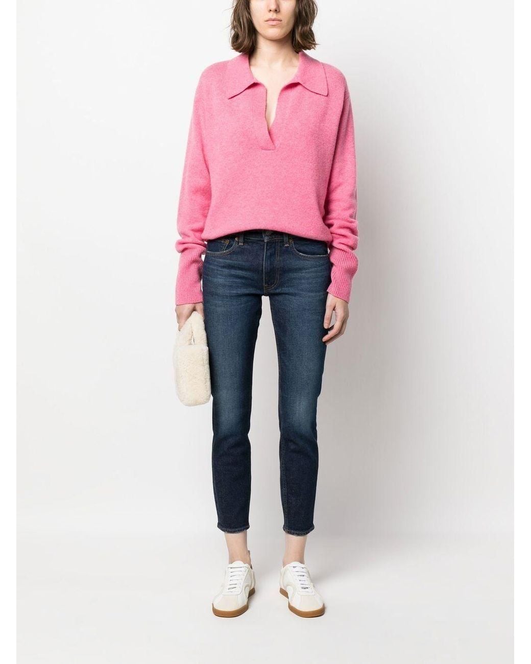 Polo Ralph Lauren Blue Logo Patch Cropped Skinny Jeans
