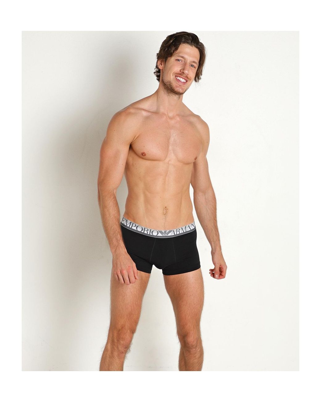 Emporio Armani Black Elastic Waist Underwear for men