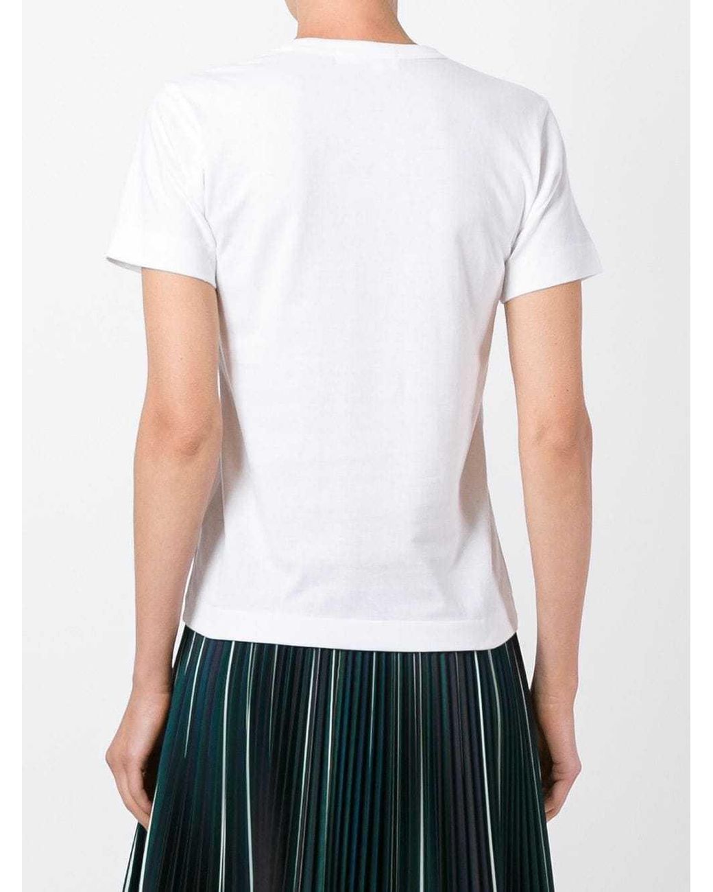 COMME DES GARÇONS PLAY Green Logo Print T-Shirt