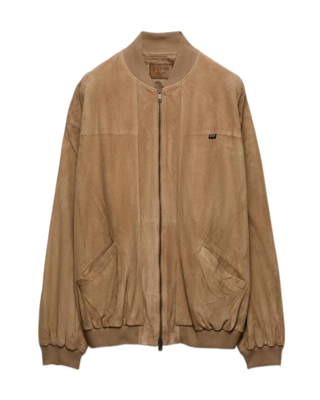 Prada Brown Suede Bomber Jacket for men