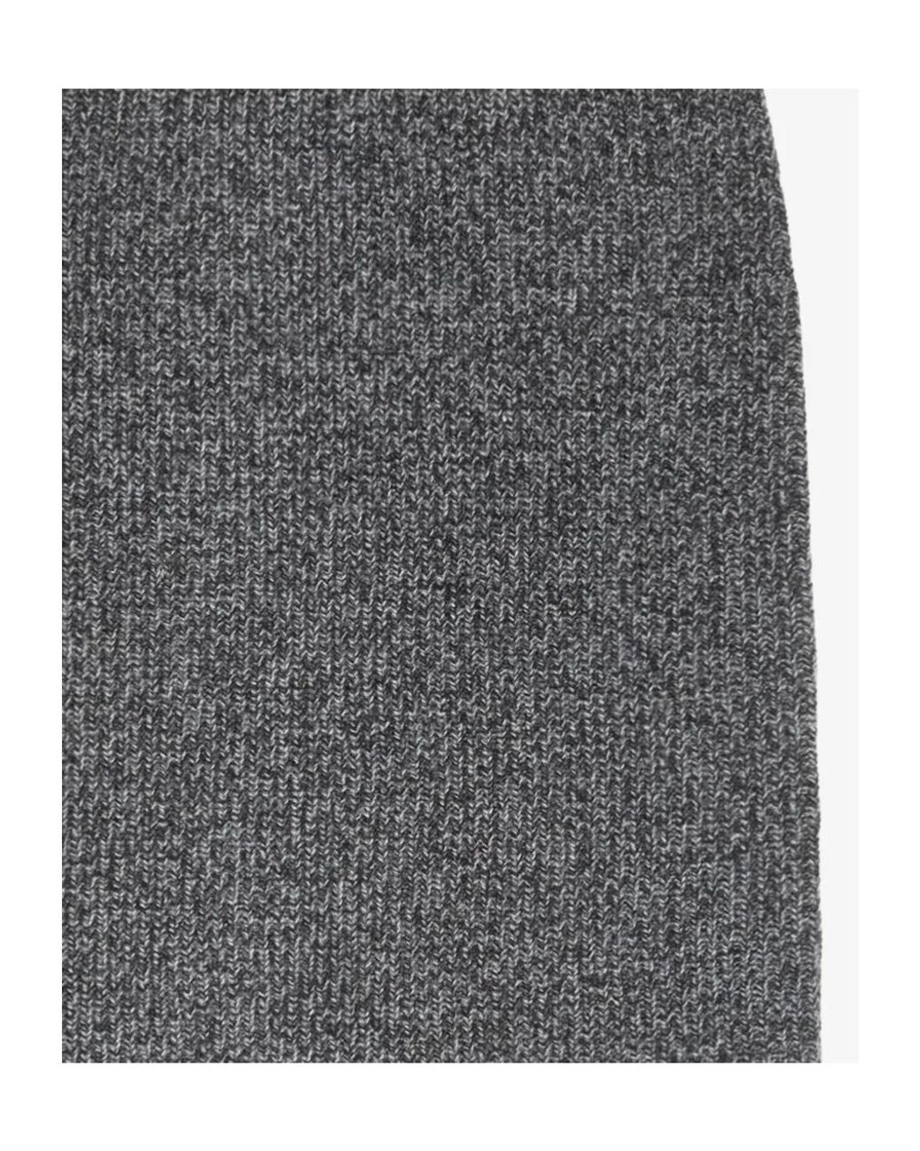 Aspesi Gray Knit Pencil Mini Skirt