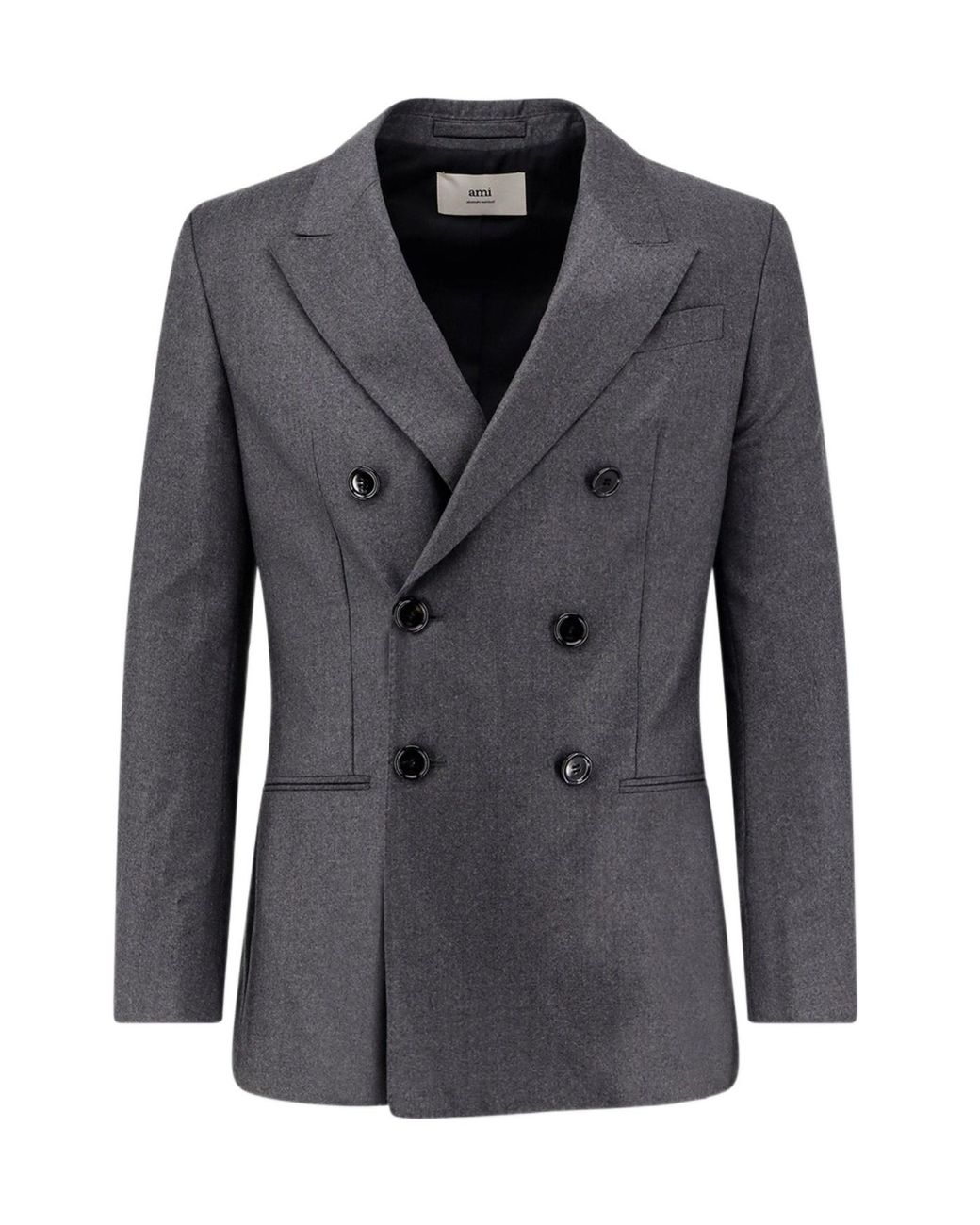 AMI Black Double Breasted Tailored Blazer for men