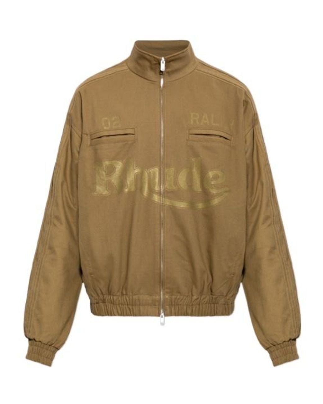 Rhude Green Logo Zip-Up Jacket for men