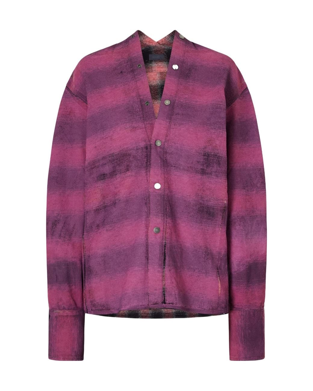 Haikure Purple Checked Cotton Shirt