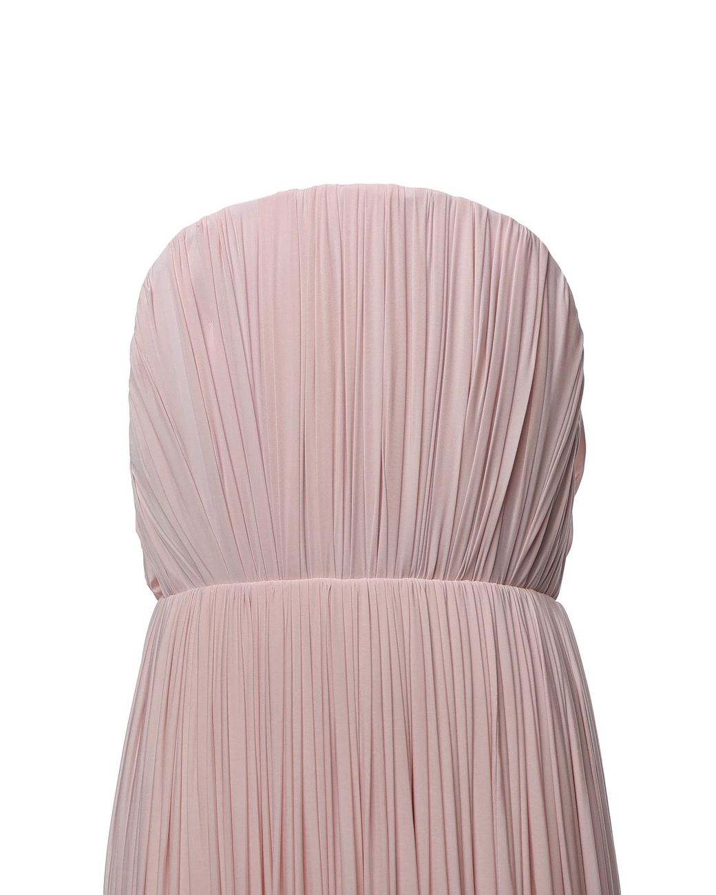 Magda Butrym Pink Pleated Strapless Midi Dress