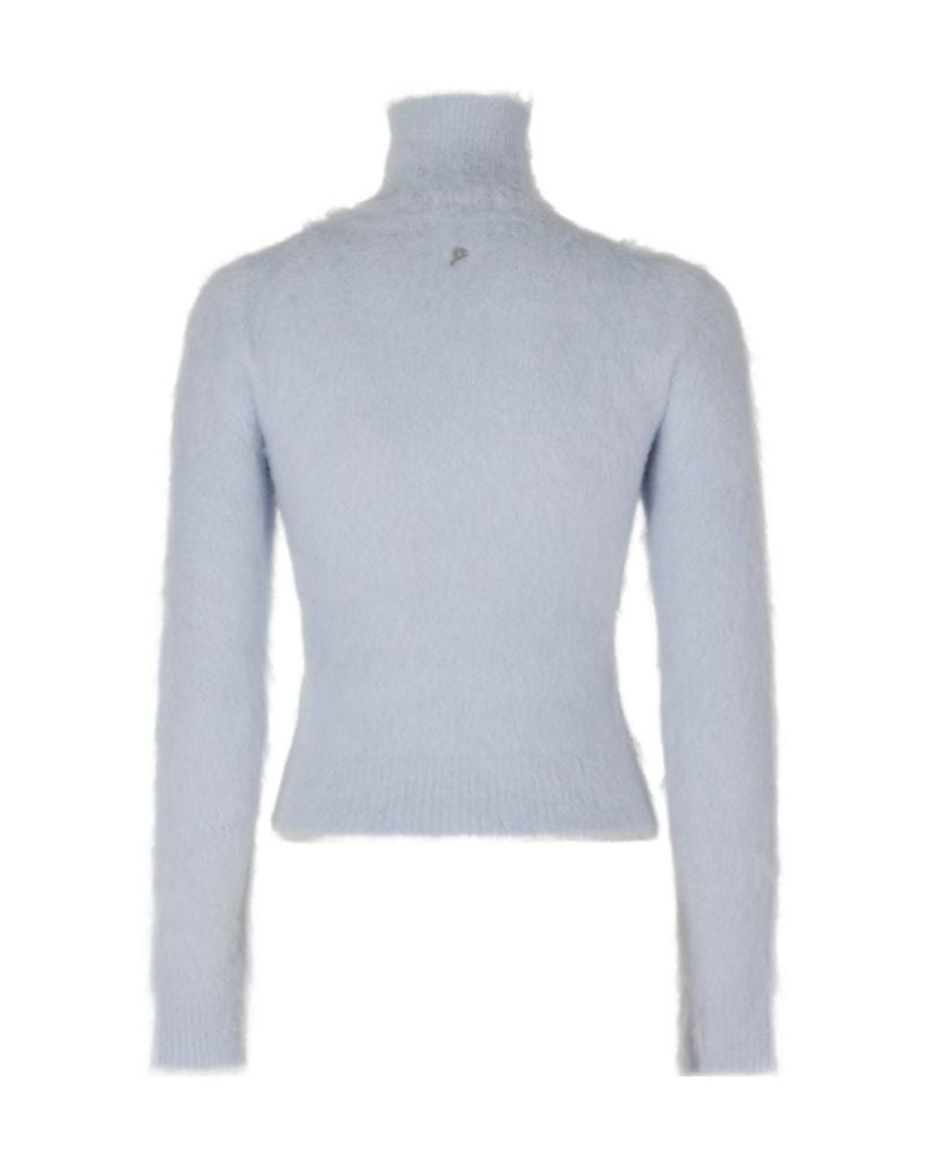 Dondup Blue Fitted Turtleneck Knitted Sweater