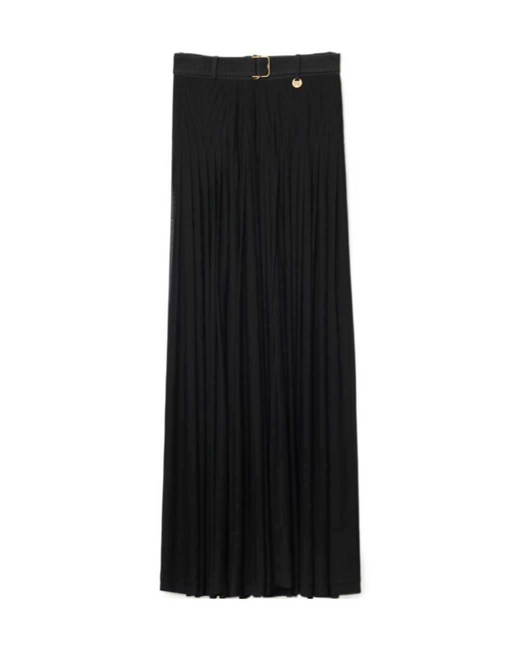Burberry Black Pleated Maxi Skirt