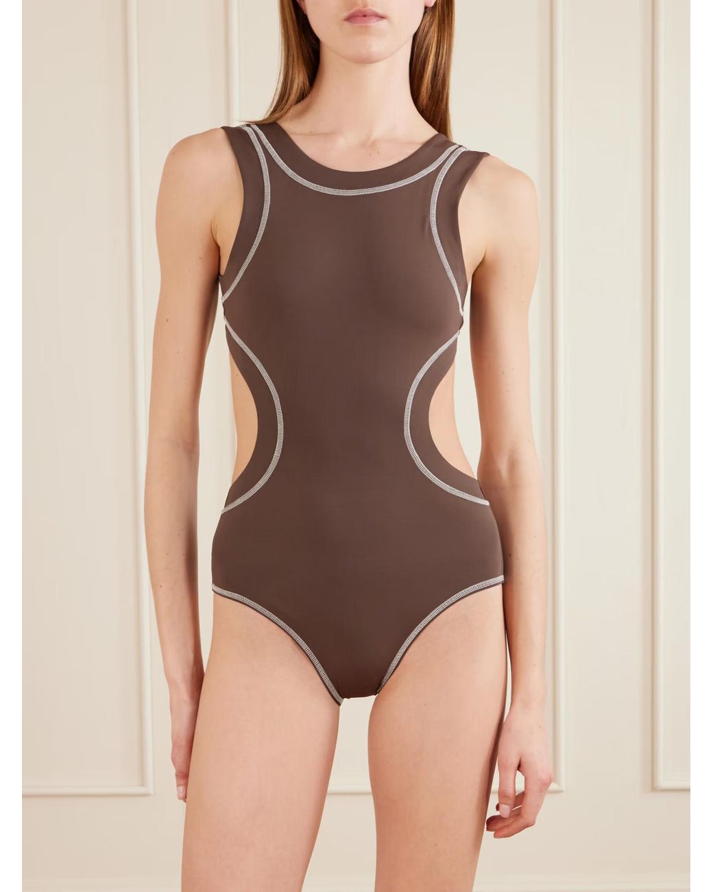 Staud Brown Dolce One Piece