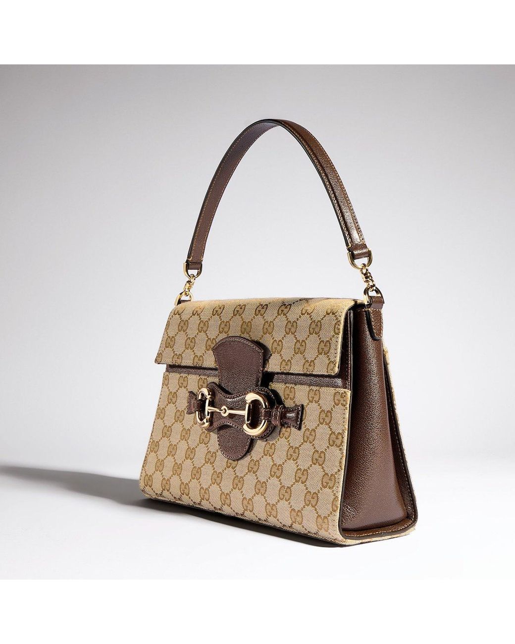Gucci Natural Horsebit Duomo Medium Top Handle Bag