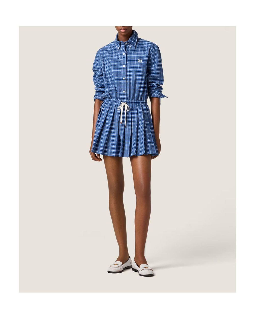 Miu Miu Blue Flannel Dress
