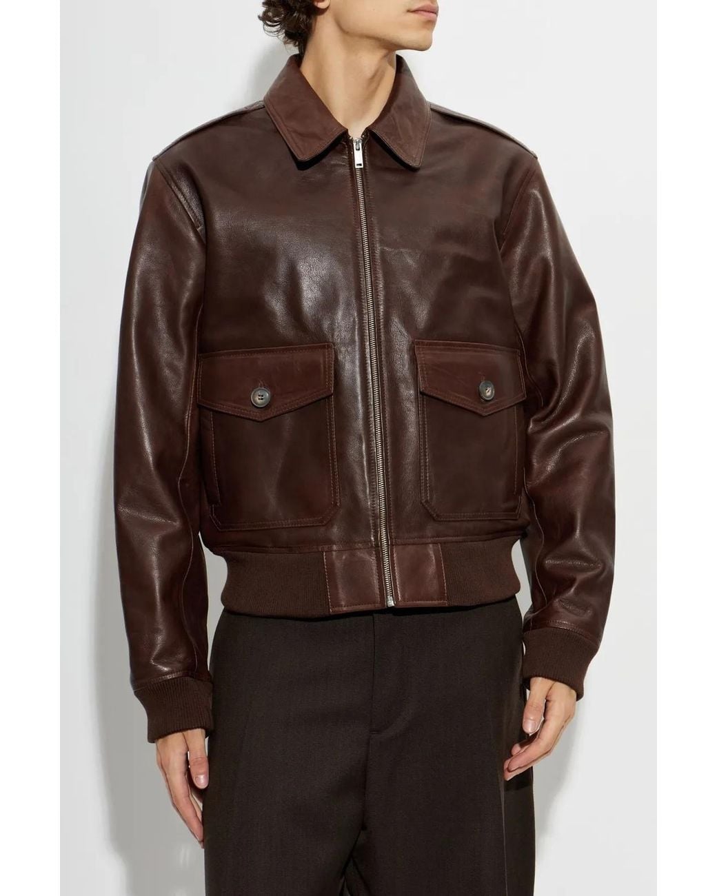 A.P.C. Brown Gael Zip-Up Jacket for men
