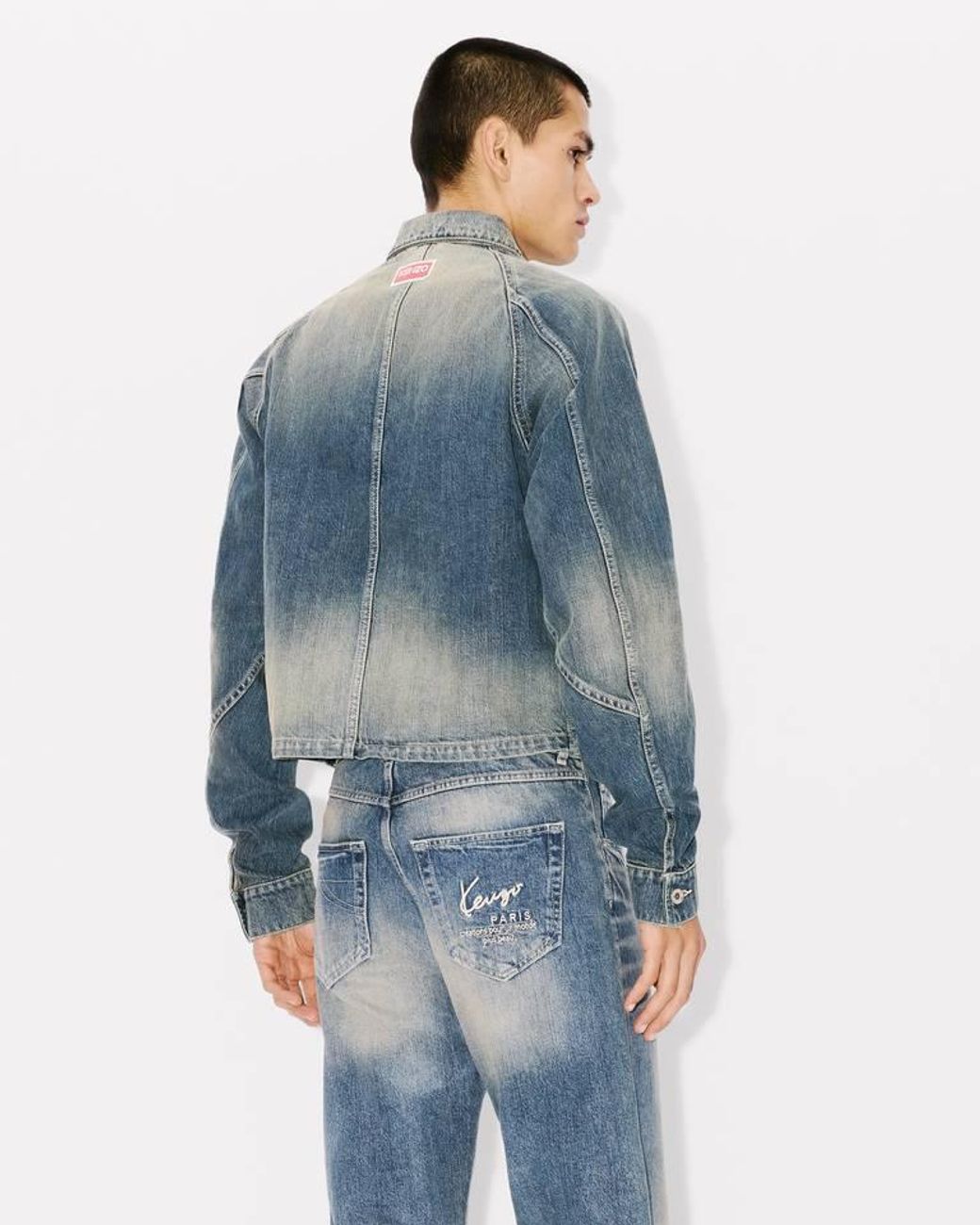 KENZO Blue Creations' Trucker Jacket for men