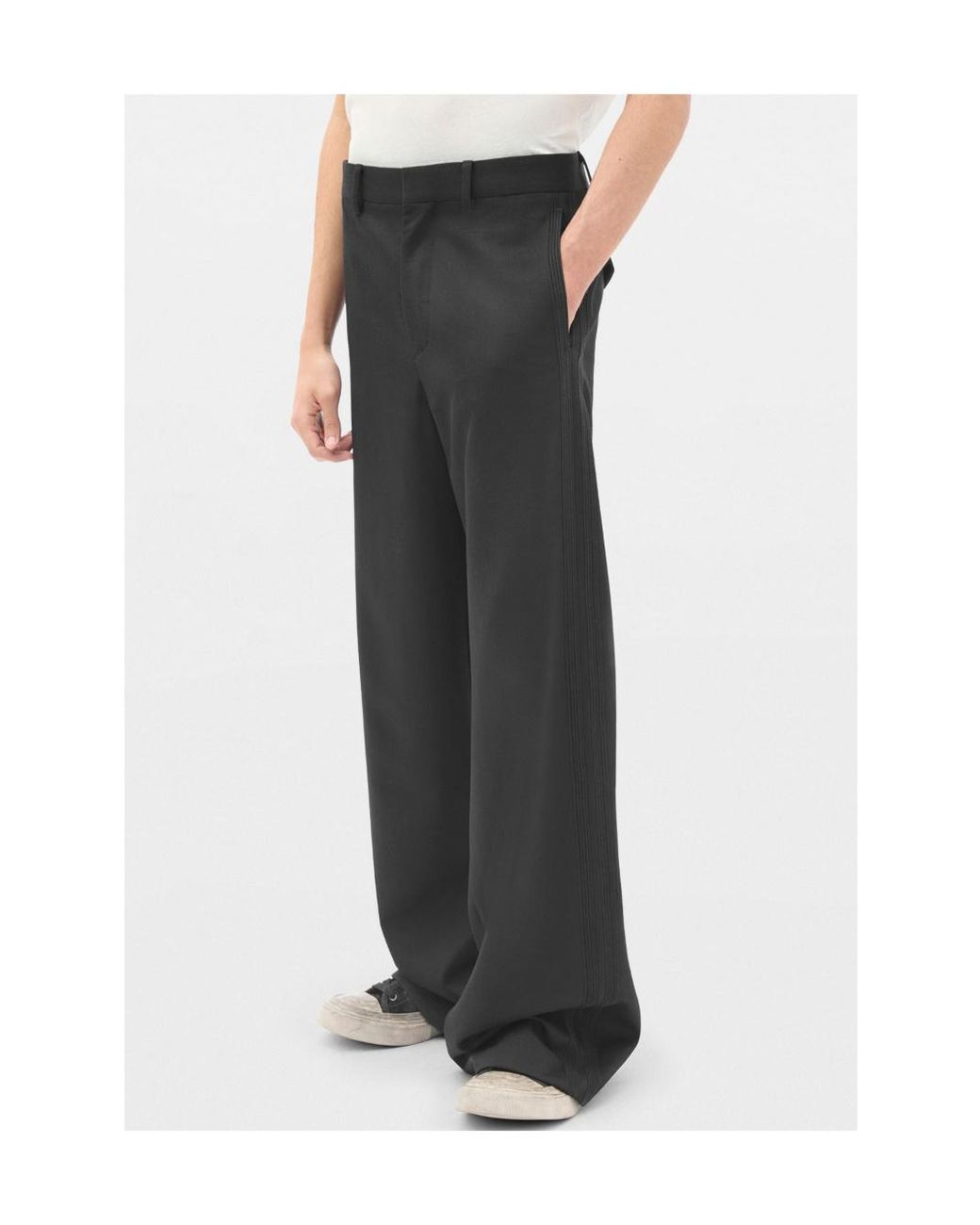 Ann Demeulemeester Black Franck Wide-Leg Trousers for men