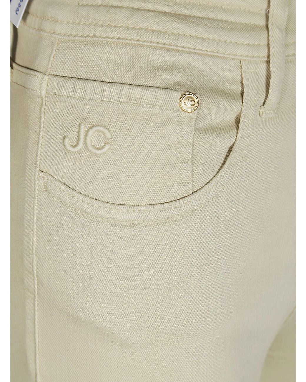 Jacob Cohen Natural Kate Logo Embroidered Jeans