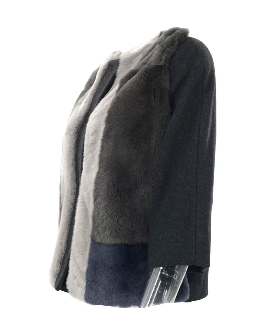 Weekend by Maxmara Gray Patchwork Casual Jacket