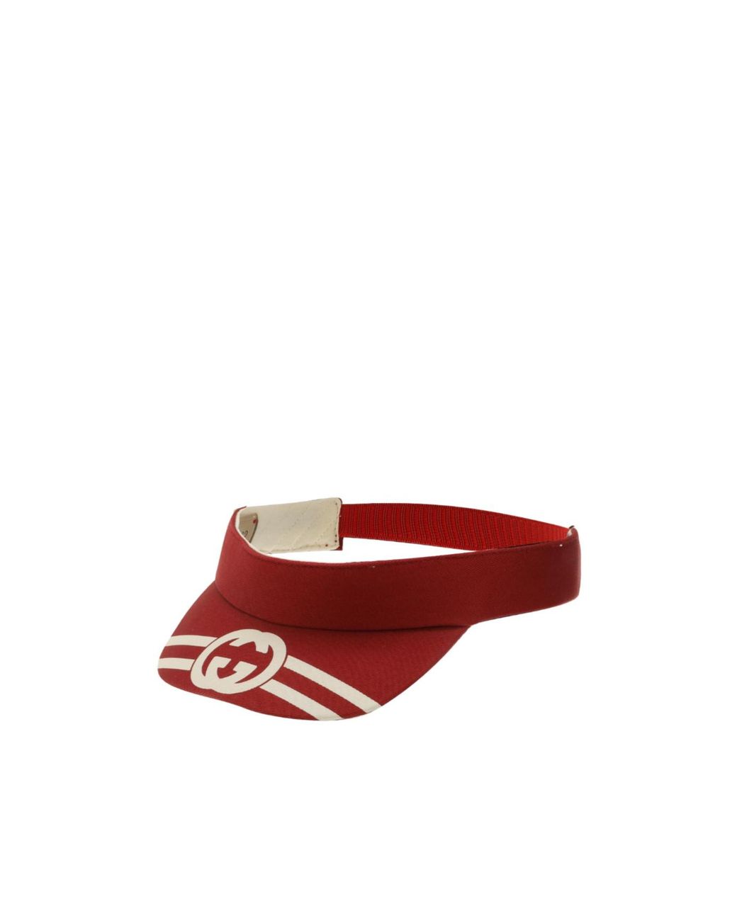 Gucci Red Interlocking G Stripe Visor