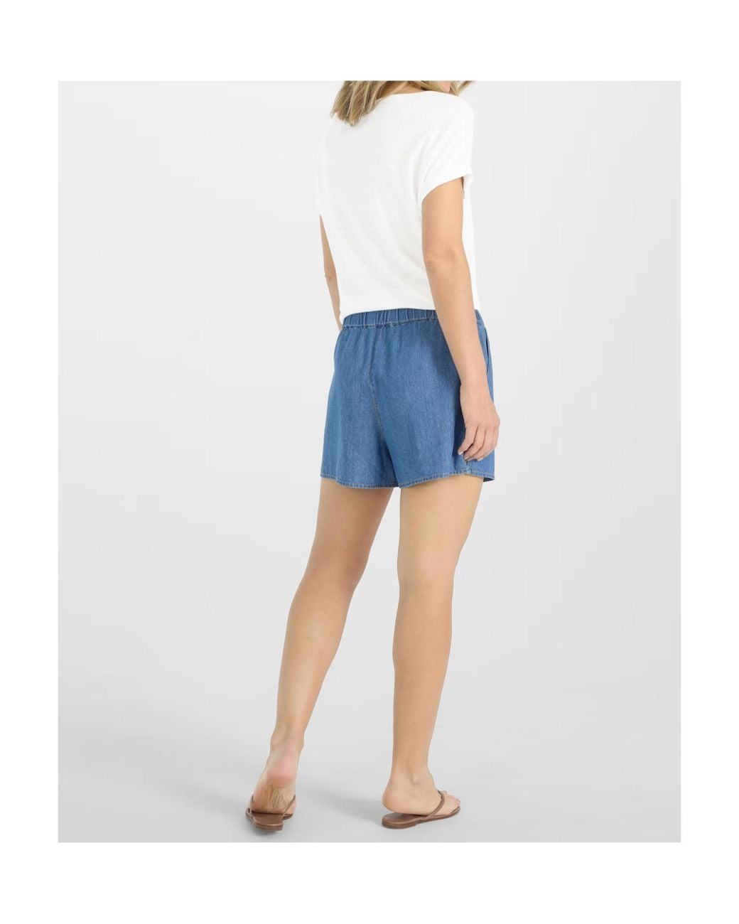 Juvia Blue Drawstring Waist Shorts