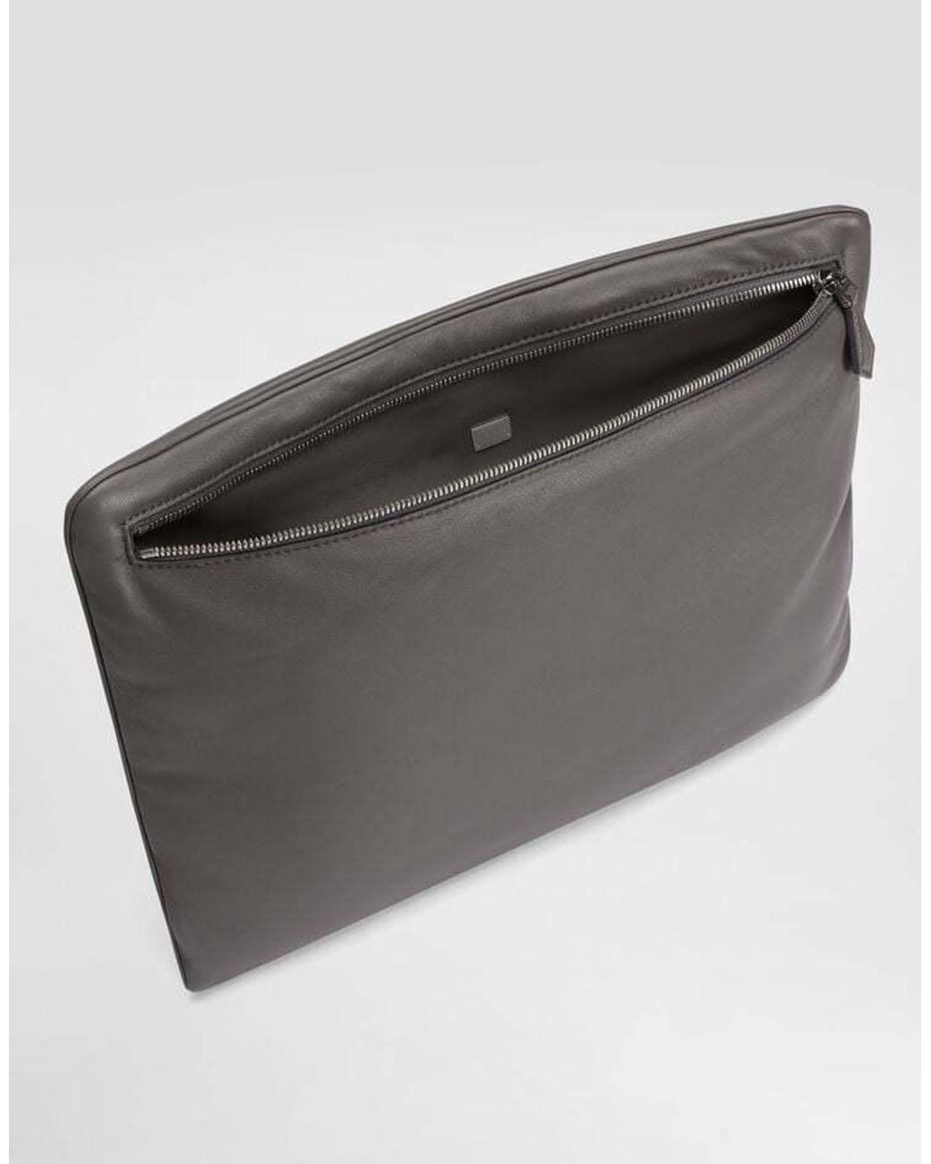 Dolce & Gabbana Gray Leather Clutch Bag for men