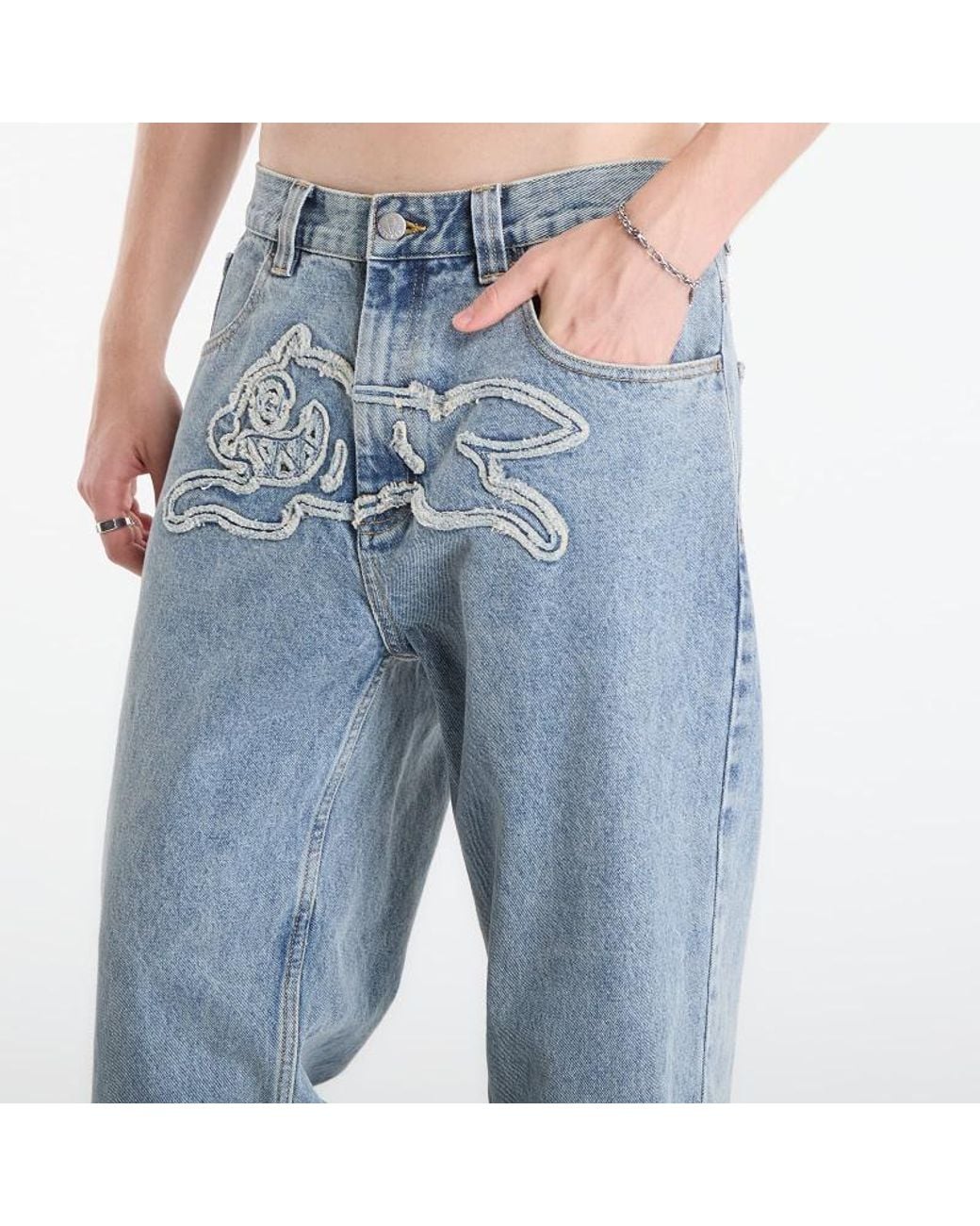 ICECREAM Blue Running Dog Double Scoop Jeans for men