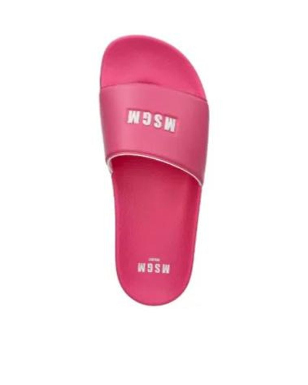 MSGM Pink Logo-Embossed Slides