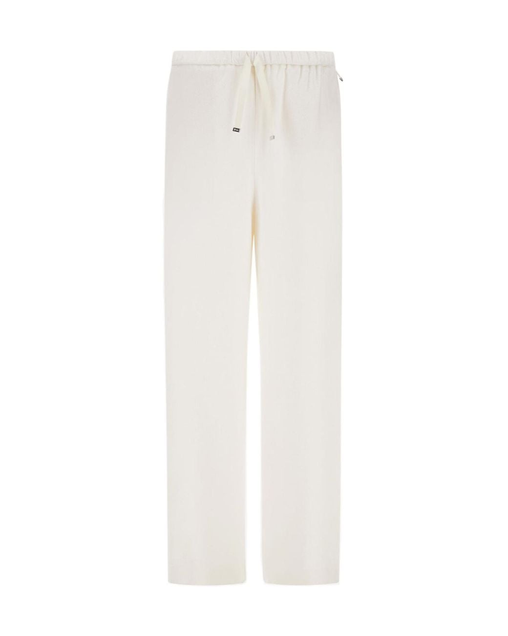 Herno White Drawstring Trousers