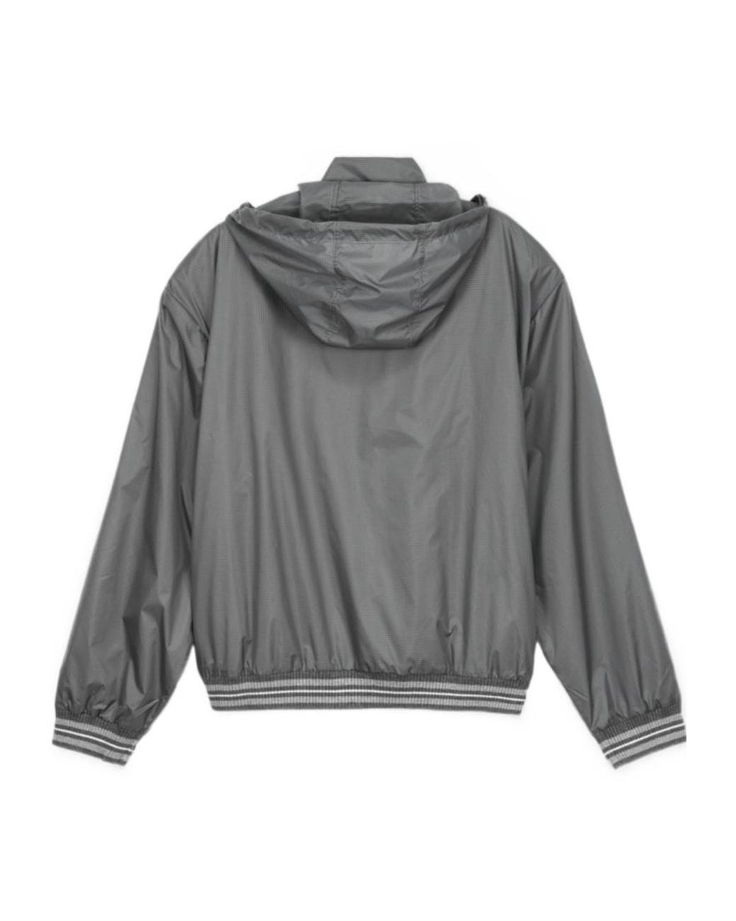 Thom Browne Gray Logo-Patch Ripstop Lightweight Jacket for men