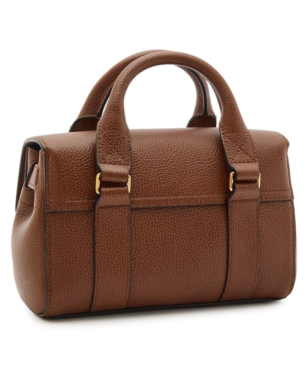 Mulberry Brown Casual Grain Shoulder Bag