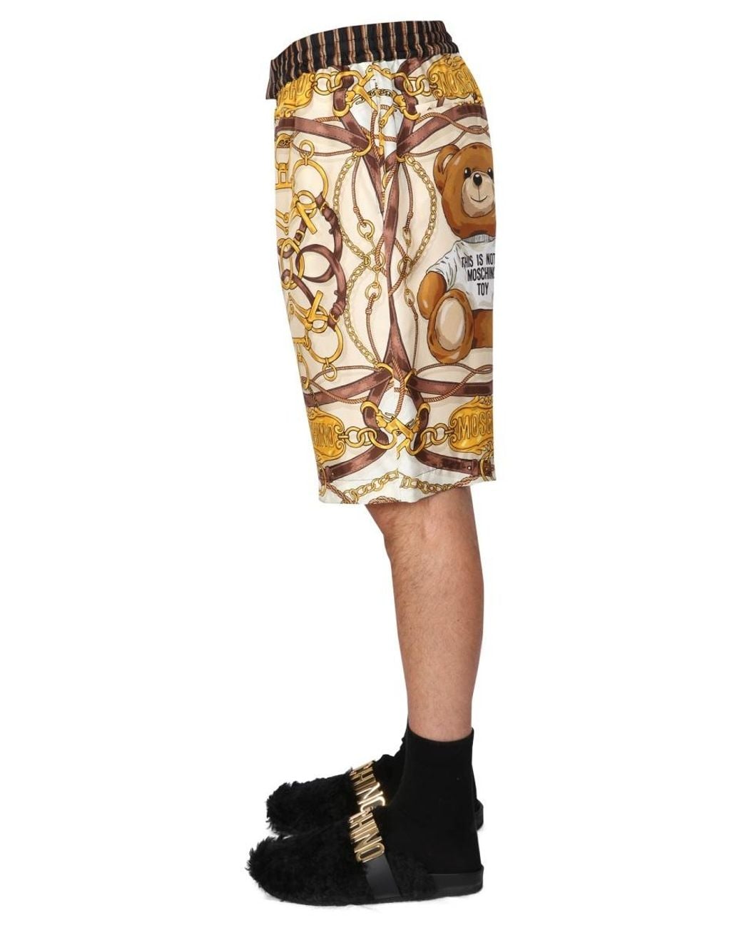 Moschino Metallic Printed Shorts for men
