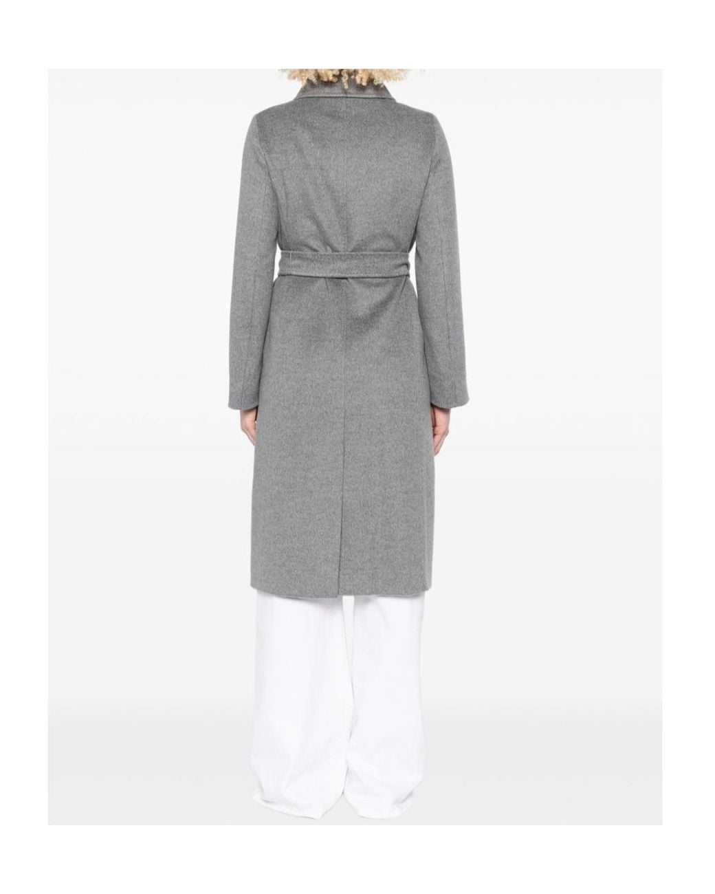 Max Mara Gray Studio Bcollag Belted Coat
