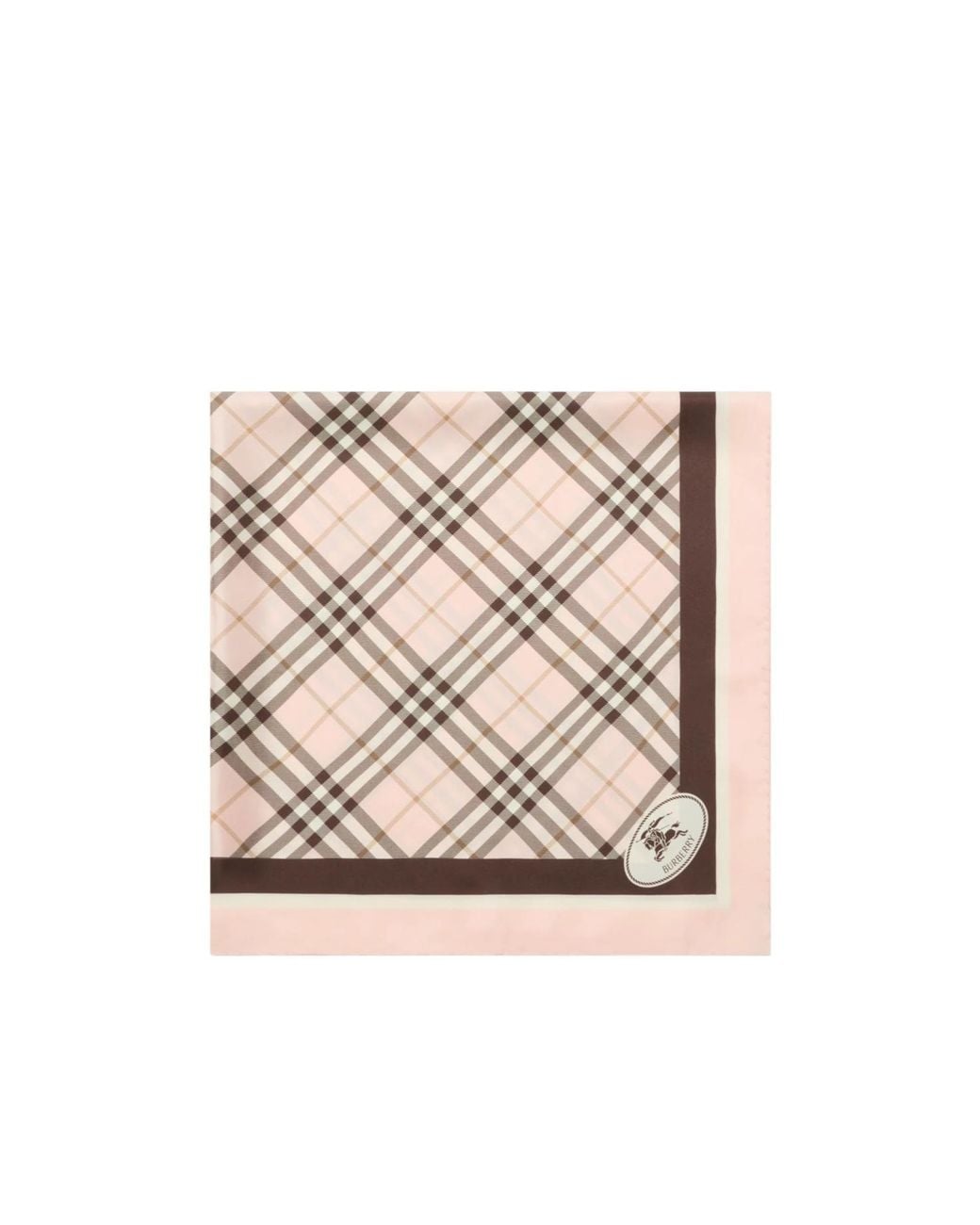 Burberry Natural Logo Printed Checked Scarf