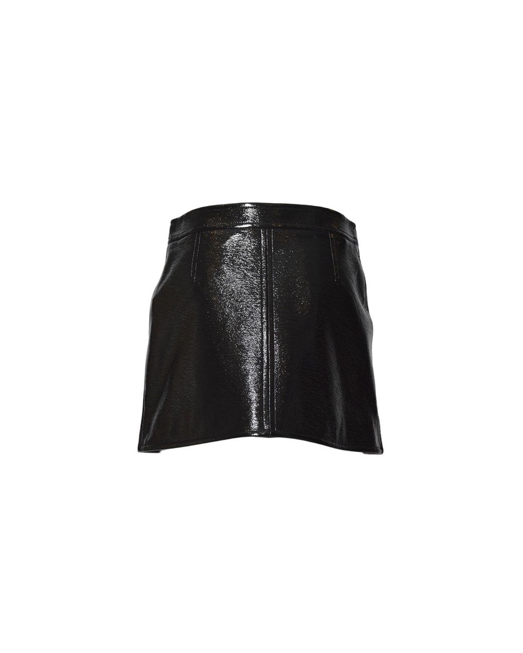 Courreges Black Micro-Mark Midi Skirt