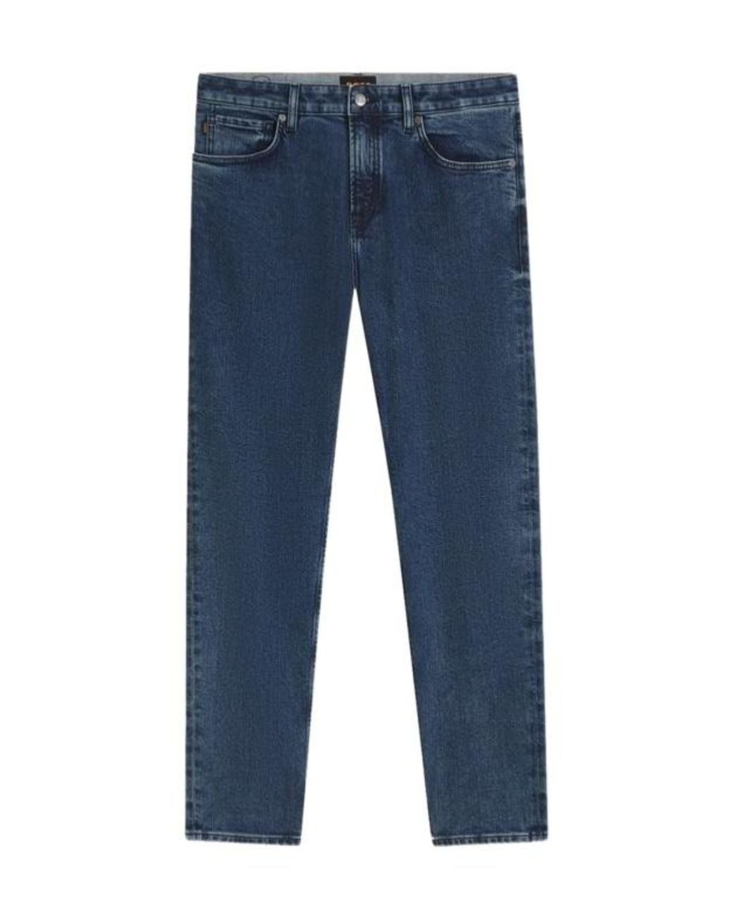 Boss Blue Belt-Loop Jeans for men