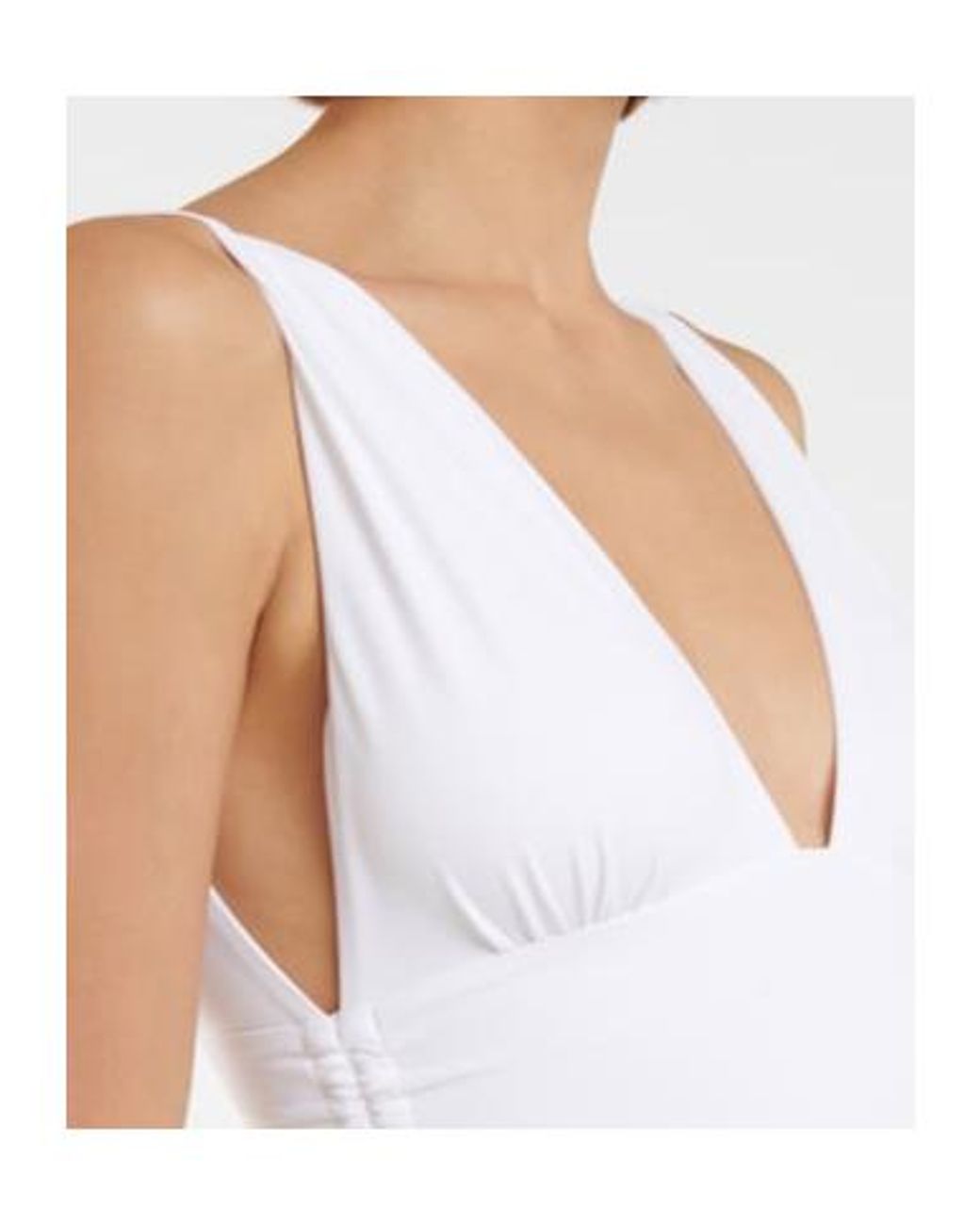 Melissa Odabash White Chile Ruched Swimsuit