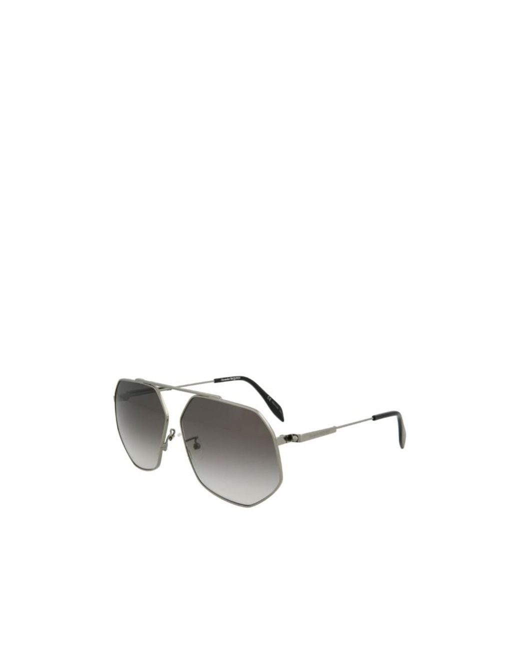 McQueen Metallic Polygon Sunglasses for men