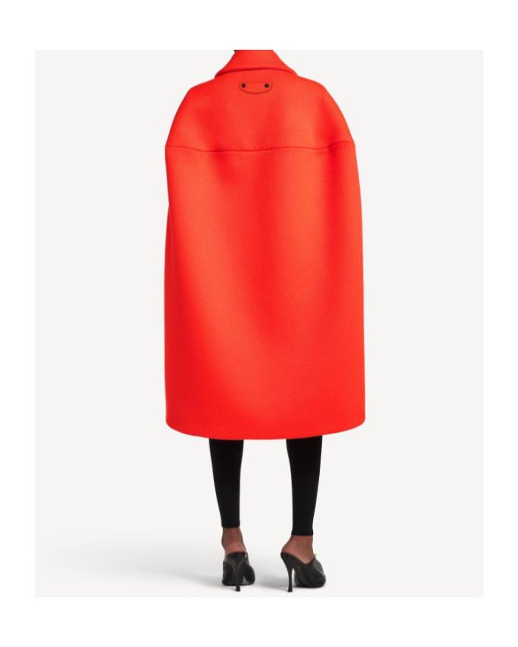 Balenciaga Red City Buttoned Cape