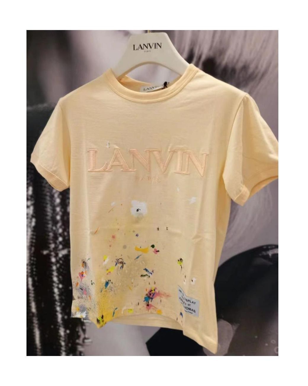 Lanvin Natural X Gallery Dept. Logo Embroidered T-Shirt