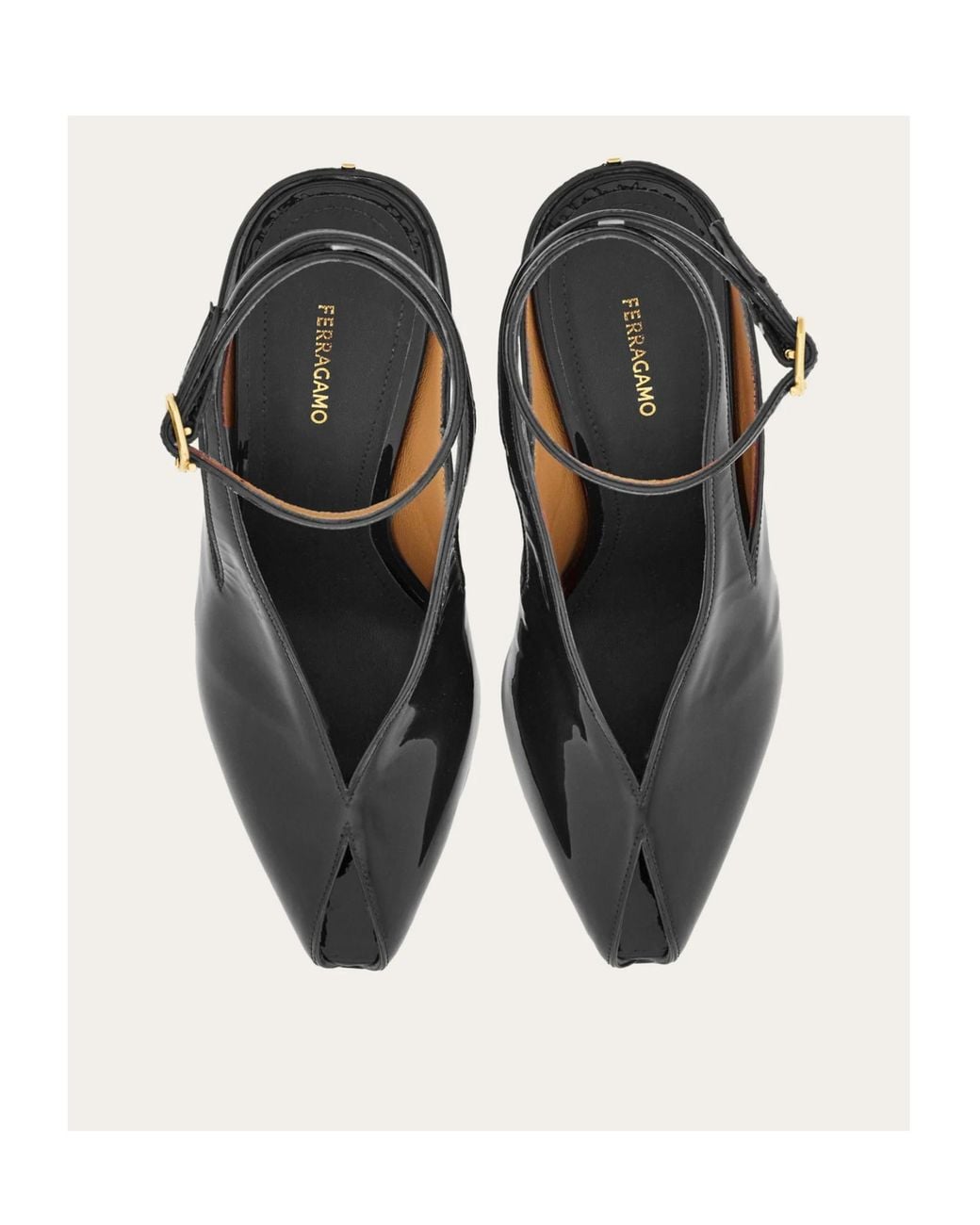 Ferragamo Brown Wedge-Heeled Platform Sandals