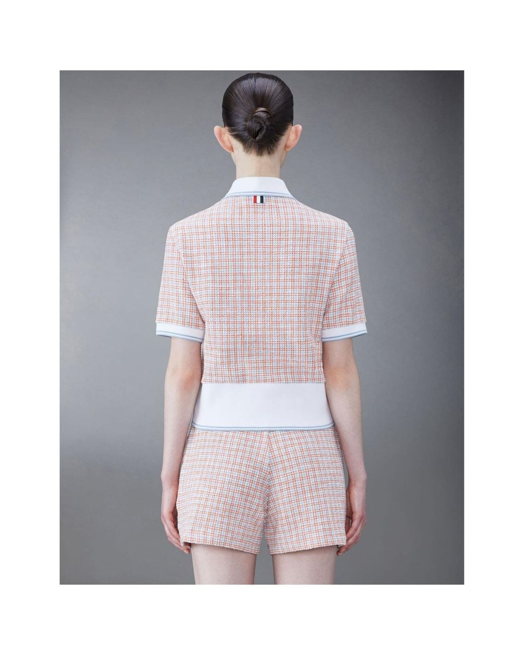 Thom Browne Purple Short-Sleeve Tweed Polo Shirt