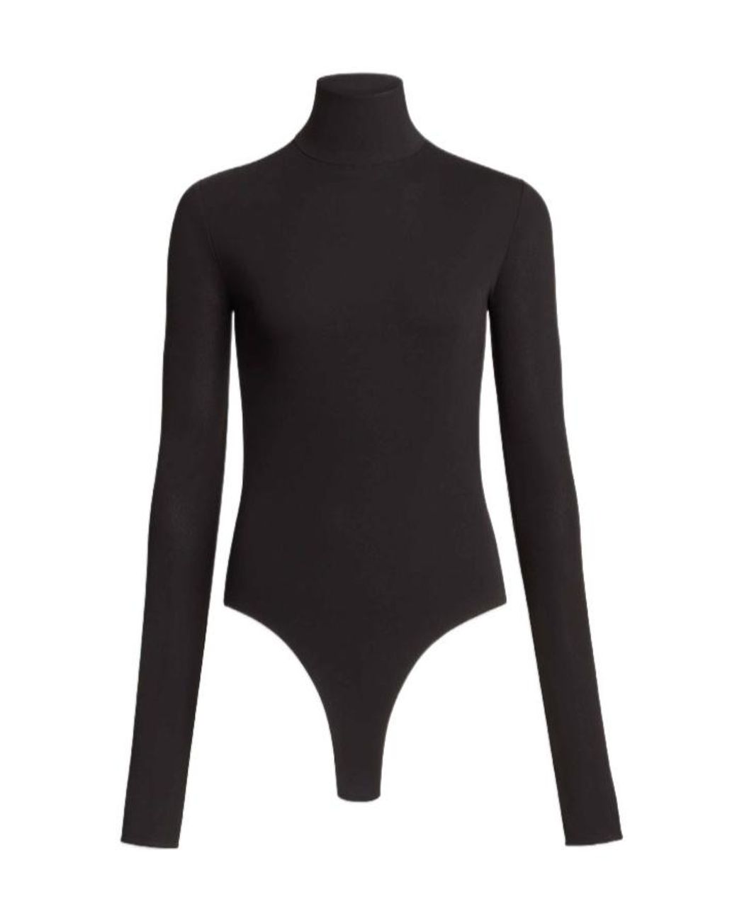 Alaïa Black Heart Jersey Bodysuit With Heart-Shaped Back Neckline