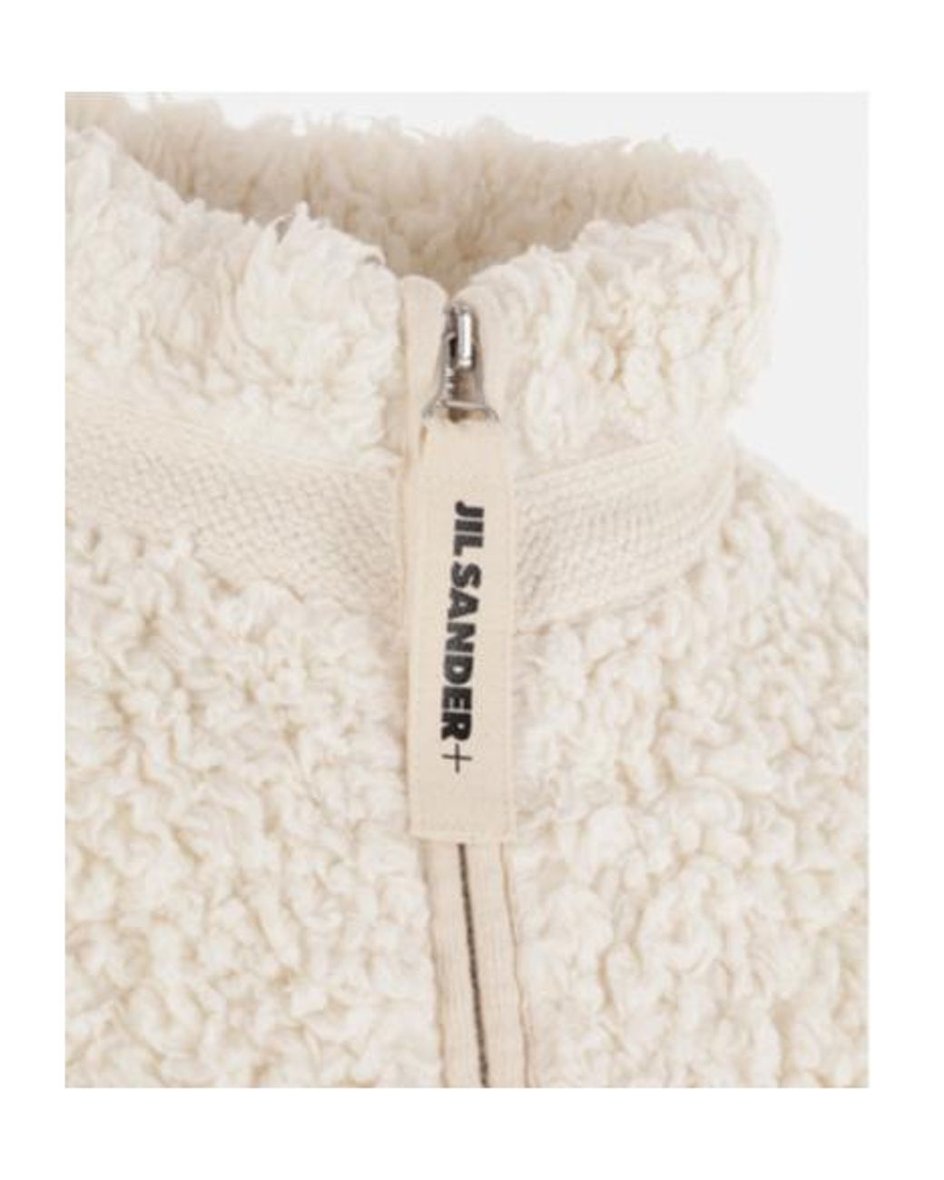 Jil Sander Natural High-Neck Zipped Jacket